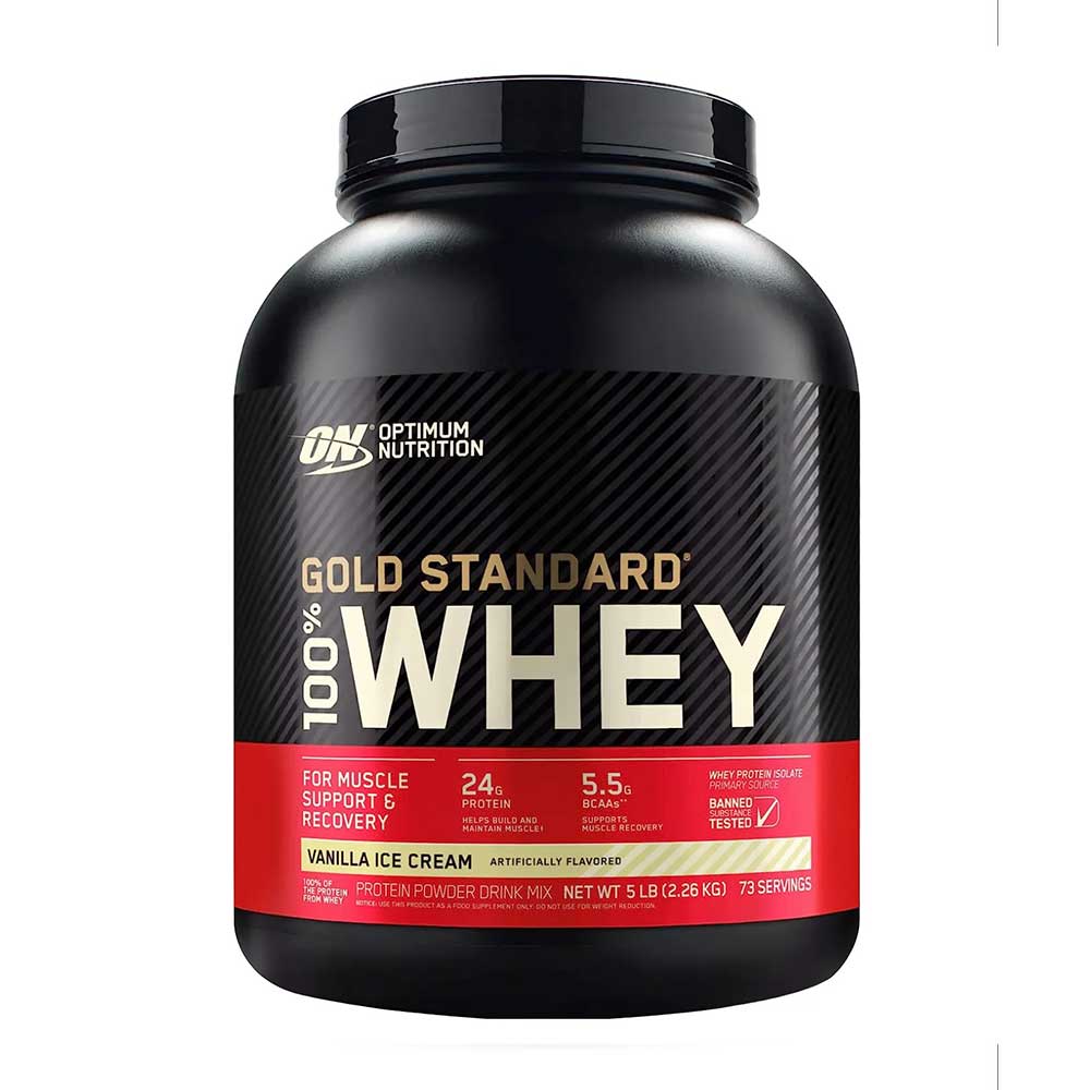 Optimum-Nutrition-Gold-Standard-100-Whey-1.jpg پودر پروتئین وی گلد 100درصد اوپتیمم نوتریشن 2.27 کیلوگرم - تصویر 1
