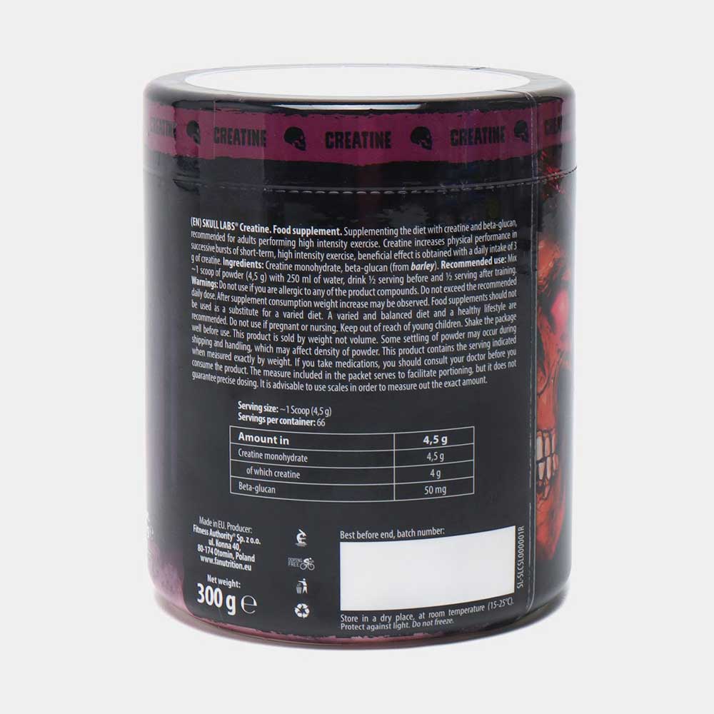 Skull-Labs-Creatine-Monohydrate-300g-3.jpg نمای پشت قوطی پودر کراتین مونوهیدرات اسکال لبز اصل