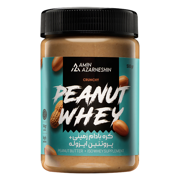 کره بادام زمینی به همراه پروتئین ایزوله آذرنشین 500 گرم