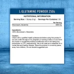 توضیحات پشت پودر ال گلوتامین میکرونایزد اپلاید نوتریشن (Applied Nutrition L-Glutamine) وزن 250 گرم (50 سروینگ)