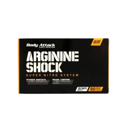 کپسول ال آرژنین شوک بادی اتک (Body Attack Arginine Shock) بسته 80 عددی