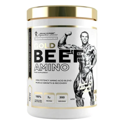 عکس قوطی قرص بیف آمینو گلد کوین لورون اورجینال (Gold Beef Amino Kevin) 600 عددی
